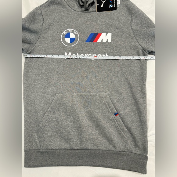 NWT gray BMW M Sport Motorsport Hoodie hooded Sweatshirt Sz S - Picture 5 of 9